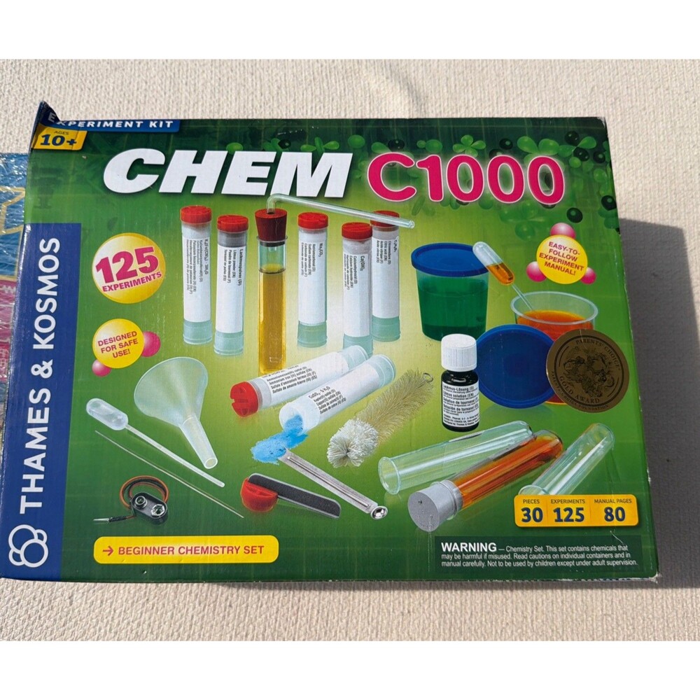 Thames Kosmos CHEM C1000 Chemistry Set 125 Experiments Manual Incomplete READ